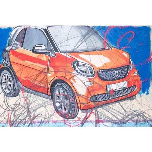 Smart is contemporary pop artwork realized by Enrico Manera in 2022. Mixed media on paper. Hand signed and dated on the...