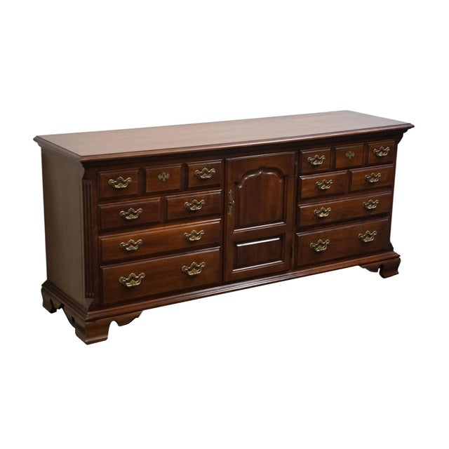 THOMASVILLE FURNITURE Collector's Cherry Traditional Style 72" Triple Door Dresser 32" High 72.5" Wide 20" Deep We...