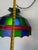 Frank Lloyd Wright 1970s Geometric Stained Glass Pendant Light Fixture For Sale - Image 4 of 6
