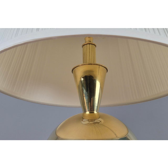 Gold Art Deco Brass Table Lamp by Carl Drösler for Fuhrmann & Drösler, Dresden, Germany, 1920s For Sale - Image 8 of 17