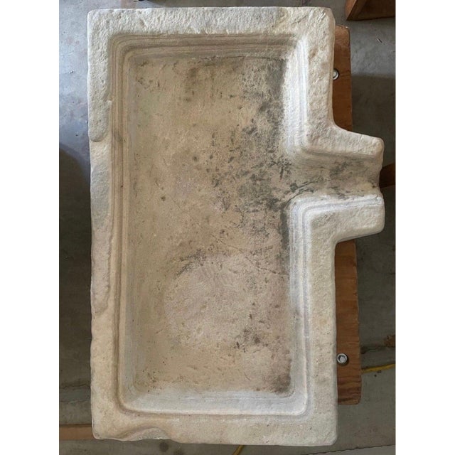 Extremely rare, very large antique French stone sink from the Burgundy region, circa 1700's or earlier. This beautiful...