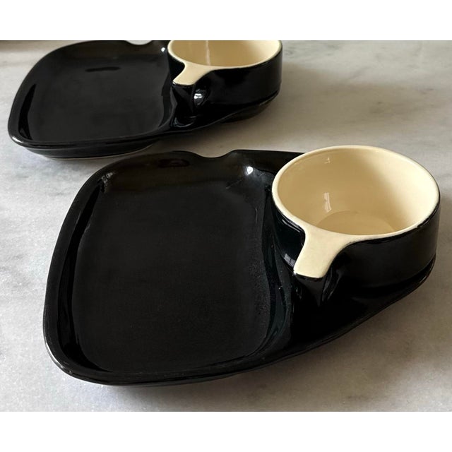 Mid 20th Century Mid 20th Century Mid Century Modern Ceramic Black and White "Tv Set" by Rubel - 4 pcs For Sale - Image 5 of 11