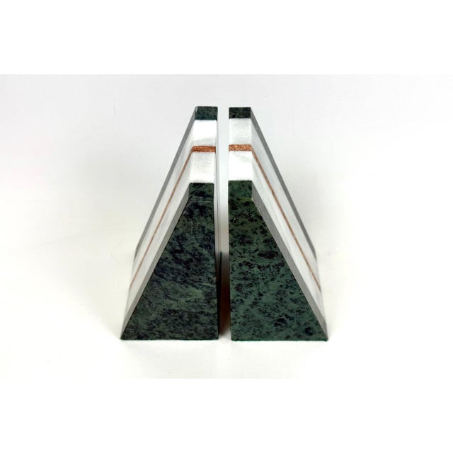 Vintage Art Deco Marble Bookends, 1940s, Set of 2, in Flawless conditions. Designed 1920 to 1949