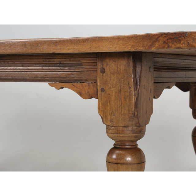 Brown Antique English Dining Table or Farmhouse Table Made From Rare Scottish Oak For Sale - Image 8 of 12