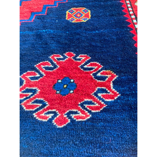 Navy Blue Antique Borchalu Kazak Caucasian Rug 6'3" X 11' Circa 1870 For Sale - Image 8 of 18