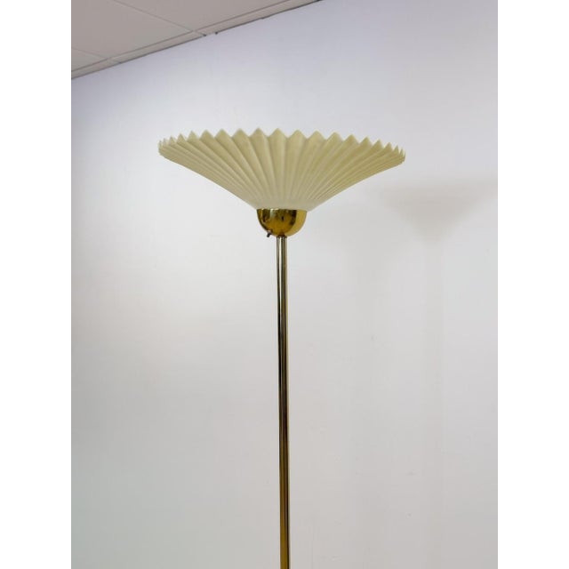 This stunning vintage brass torchiere style floor lamp is a warm and glamorous Hollywood Regency and MCM lighting find....