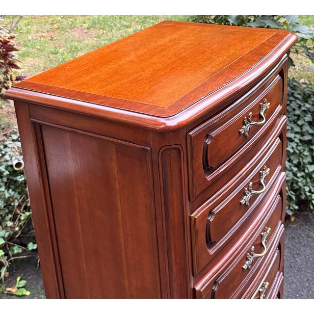 Wood Century Furniture 7 Drawer Solid Cherry Lingerie Chest For Sale - Image 7 of 10