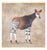 French Artist, An Okapi on a Gray Background, Painted Canvas For Sale