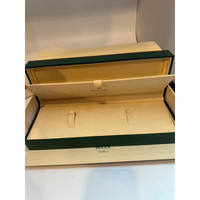 The School of Paris Rolex Watch Box, New Creme Empty Acs. ROLEX watch case box CELLINI Brand New For Sale - Image 3 of 18