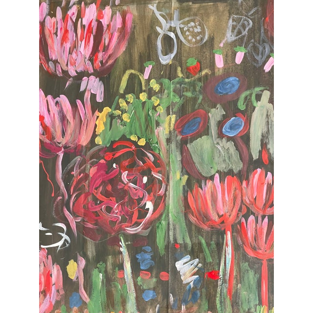 Sculpture Materials 1970s Abstract Modern Magic Garden Mixed Media Signed Framed For Sale - Image 7 of 8