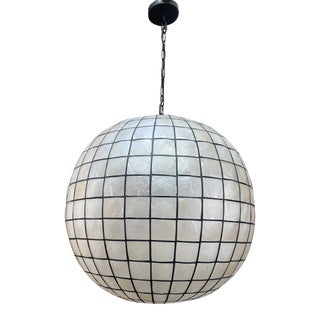 Restoration Hardware Capiz Shell Pendant For Sale