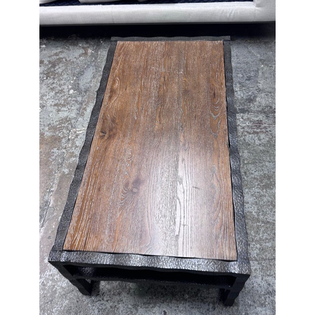 Bassett Furniture Wood + Metal Tiered Coffee Table For Sale In San Francisco - Image 6 of 12