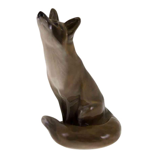 1960’s Vintage Royal Copenhagen Sitting Fox Figurine For Sale