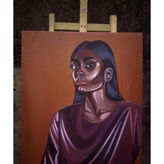 2020s "Velvet Soul", Oil on Canvas Painting by Olayinka Salami For Sale - Image 5 of 5