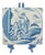Antique Ceramic Tile from Blue Delft Factory, 1700s For Sale