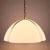 1960s Large White Plastic and Brass Pendant Lamp by Siva Poggibonsi for Arcobaleno, Italy, 1960s For Sale - Image 5 of 11