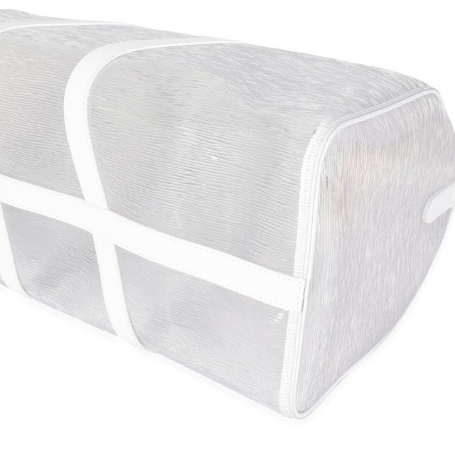 Plastic Clear Epi PVC Wavy Keepall Bandoulière 50 For Sale - Image 7 of 8