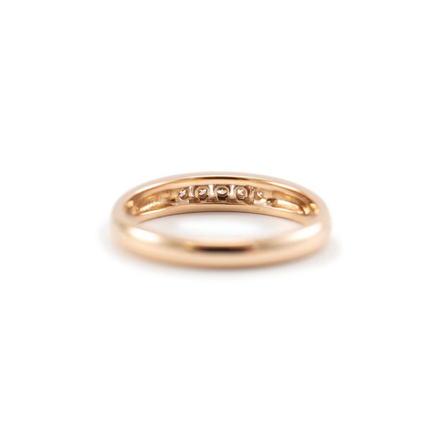 James Avery Ladies 18k Yellow Gold 5 Diamond Channel Wedding Band Debra ...
