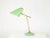 Metal Mid-Century Adjustable Table Lamp in Aqua Green Metal and Brass, 1950s For Sale - Image 7 of 11