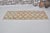Tan Vintage Turkish Runner, Muted Pastel Diamond Lattice Pattern, Hand-Knotted Wool For Sale - Image 8 of 10