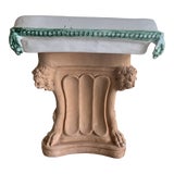 Image of Vintage Mid Century Italian Terracotta Majolica Neoclassical Style Garden Stool For Sale