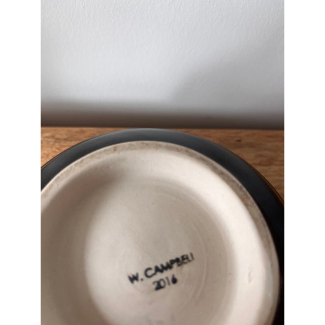 Bill Campbell Crystalline Glazed Bowl Handcrafted in 2016 For Sale - Image 9 of 12