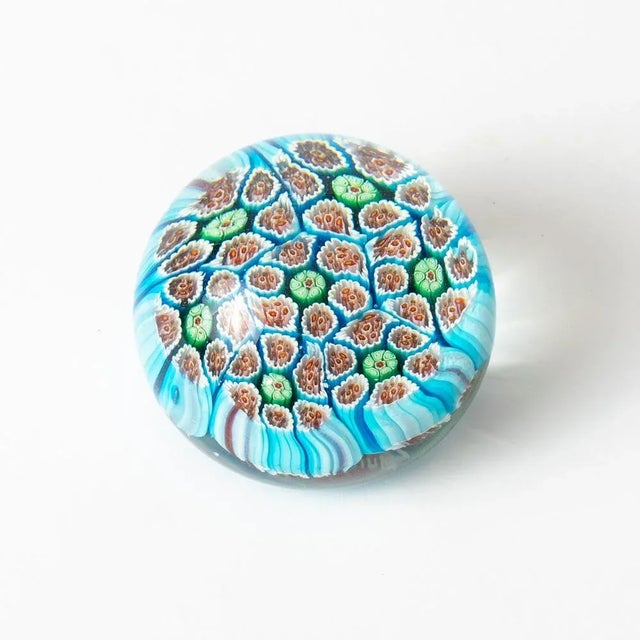 Vintage Millefiori Glass Paperweight from Vetreria 3 Fiori, 1950s, in Very Good conditions. Designed 1950 to 1959 This...
