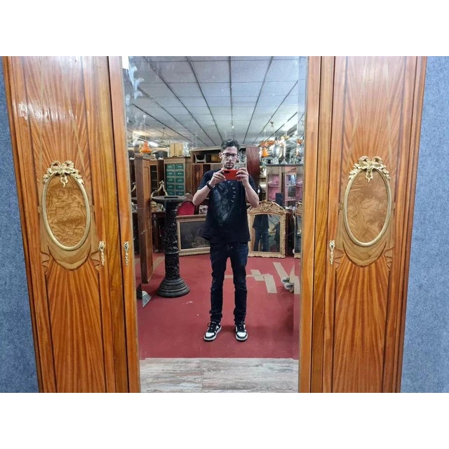 Louis XVI Marquetry Bookcase, 1870s For Sale - Image 5 of 6