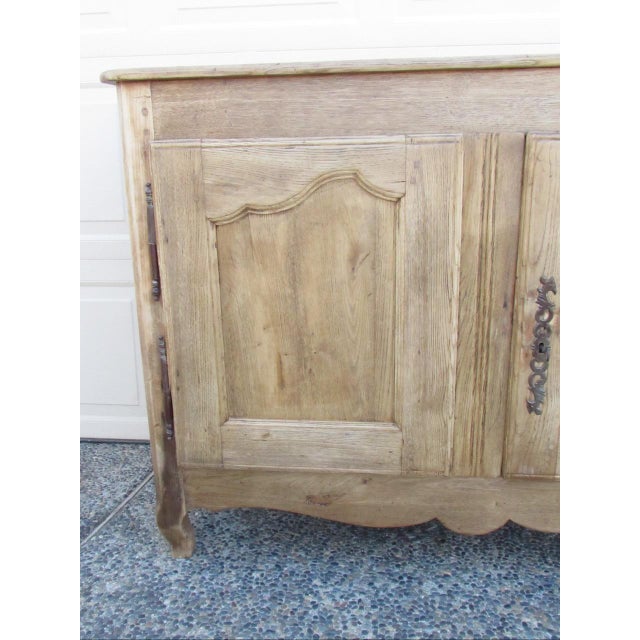 Antique French Weathered Oak Buffet For Sale - Image 14 of 17