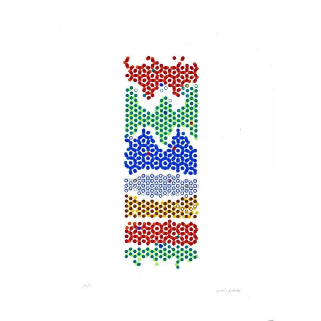 Abstract Totem - Original Lithograph by Mario Padovan - 1970s 1970s For Sale