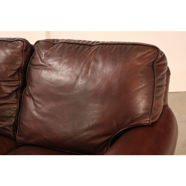 Animal Skin Hancock & Moore Traditional Leather Sofa For Sale - Image 7 of 18
