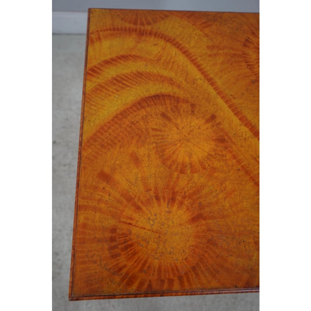 Country Hand Crafted Sponge Painted 1 Drawer Work Table For Sale - Image 10 of 13