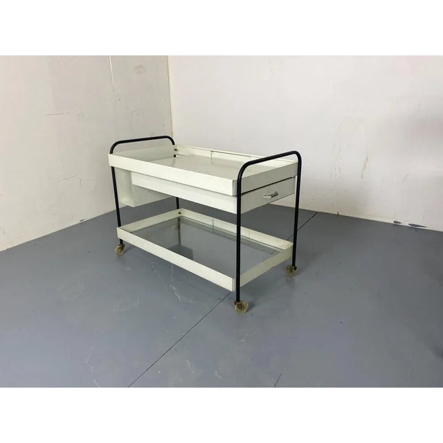 Mid-Century Modernist Pilastro Side Table Serving Trolley by Coen De Vries for Pilastro, 1950s For Sale - Image 10 of 13