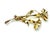 Gold Vintage Italian 18k Gold Ruby & Enamel Floral Brooch – Retro Unisex Lapel Pin For Sale - Image 8 of 12
