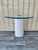 Postmodern Marble and Brass Half-Moon Shaped Side Table in the Artedi Style. Circa 1980s. For Sale - Image 10 of 18