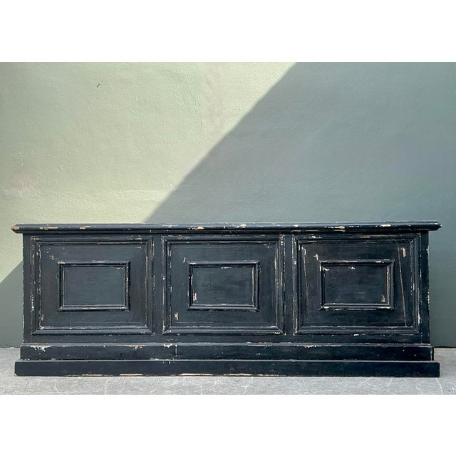 Rustic European Vintage Distressed Store Counter For Sale - Image 3 of 12