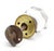 Mid 20th Century Antique Round Glass Octagon Closet Door Knob Set For Sale - Image 5 of 7