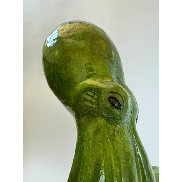 Green Hunting Octopi - Green Patina Bronze on Marble Base For Sale - Image 8 of 10