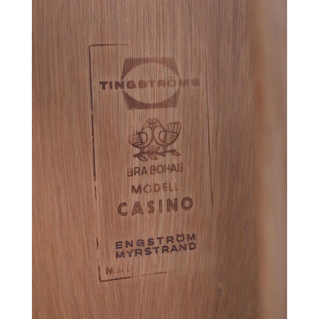 Brown Casino Oak Coffee Table by Sven Engström and Gunnar Myrstrand for Tingströms, 1960s For Sale - Image 8 of 11