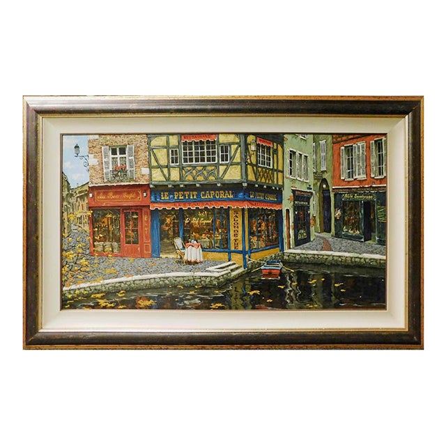 Viktor Shvaiko the Last Leaves Framed Hand Embellished Art on Canvas 270/325 For Sale