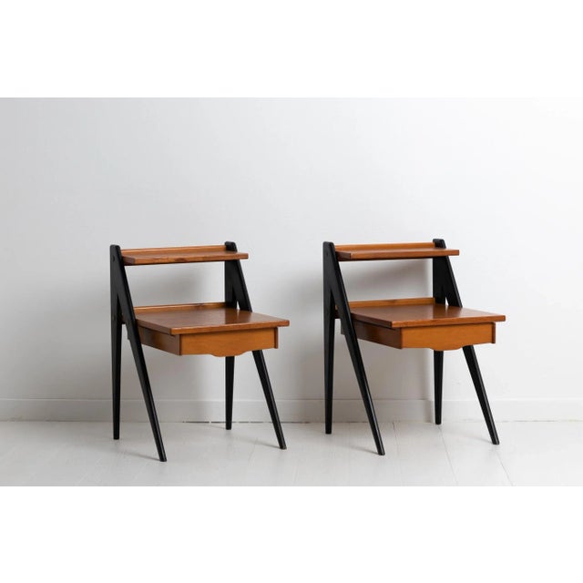 Modern Scandinavian Teak Nightstands, Set of 2 For Sale - Image 3 of 12