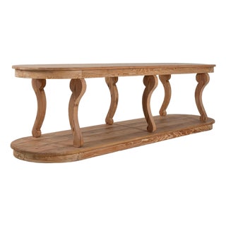 19th Century France Antique White Wood Console Table For Sale