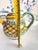 1980s Yellow Handpainted Yellow Aqua Pottery Teapot Ponte Yecchio Handcrafted in Italy For Sale - Image 9 of 10