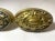 Up for sale is a nice quality pair of antique 19th century brass oval door handles. The set has a very ornate design done...