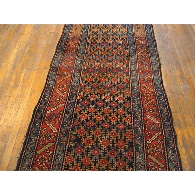 Handmade antique NW Persian carpet. Woven, circa 1900 (early 20th century). Persian informal rug, size: 3'6" x 7'8". All-...