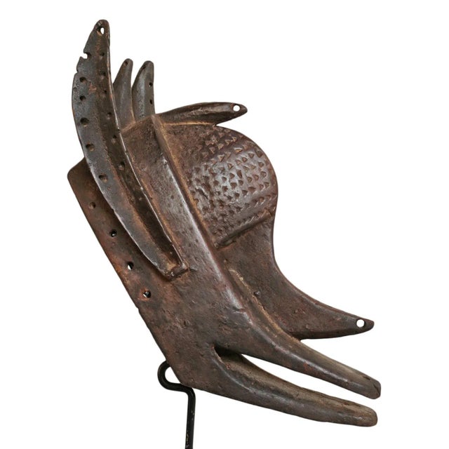 Antique Bamana Hyena Mask on Stand For Sale In Los Angeles - Image 6 of 8