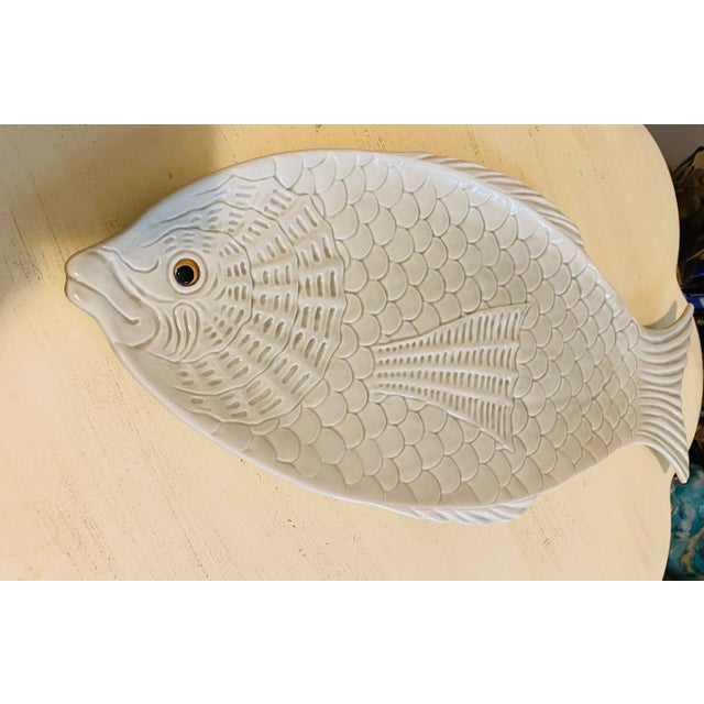 Beige Large Fitz & Floyd Fish Platter For Sale - Image 8 of 11