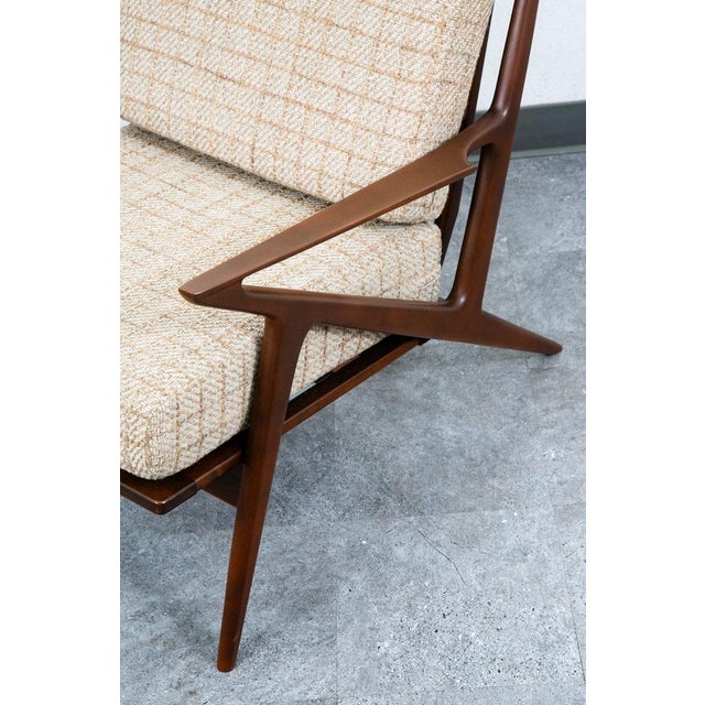 Wood Mid Century Danish Modern Lounge Chairs Z Poul Jensen Selig Arm Selig Set Pair For Sale - Image 7 of 12