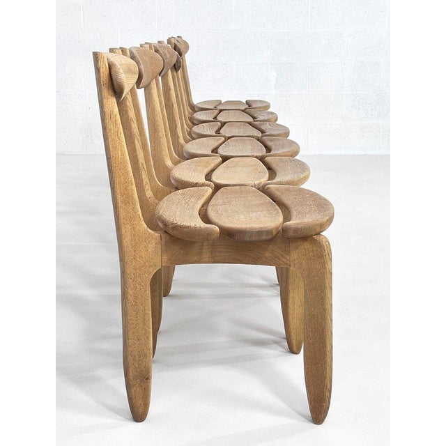 Thierry Dining Chairs in Oak by Guillerme et Chambron for Votre Maison, 1950s, Set of 6 For Sale - Image 11 of 11