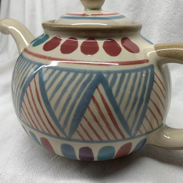 Tribal Vintage Franciscan Ventura Teapot For Sale - Image 3 of 4